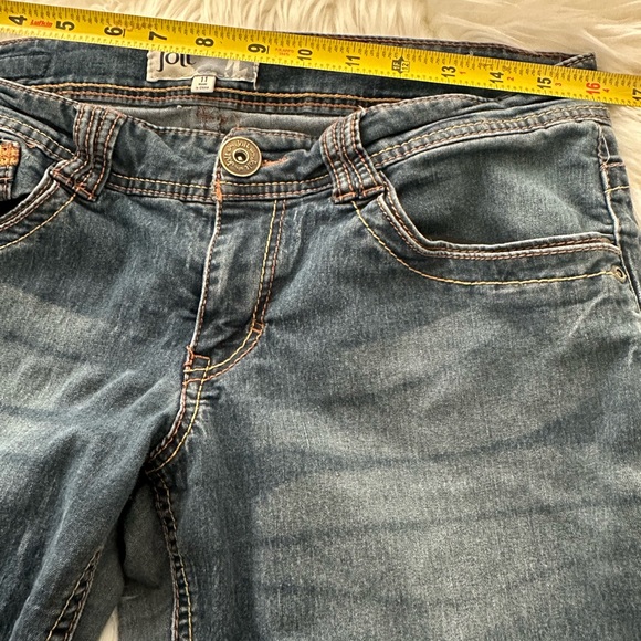 Jolt Womens Skinny Jeans Size 11 Bootcut Flare Med Washed Low Rise Thick Stitch - Picture 2 of 5